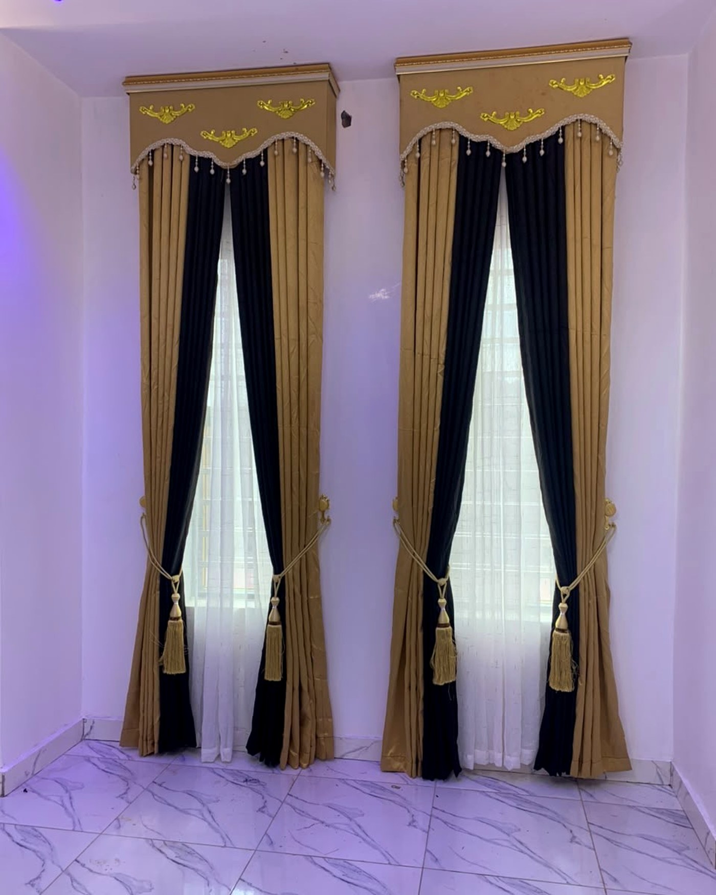 Velvet curtains